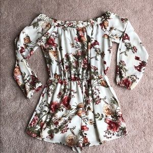 Off the shoulder floral dress